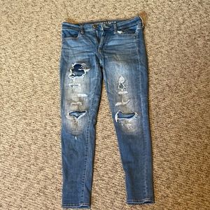 Distressed jeans